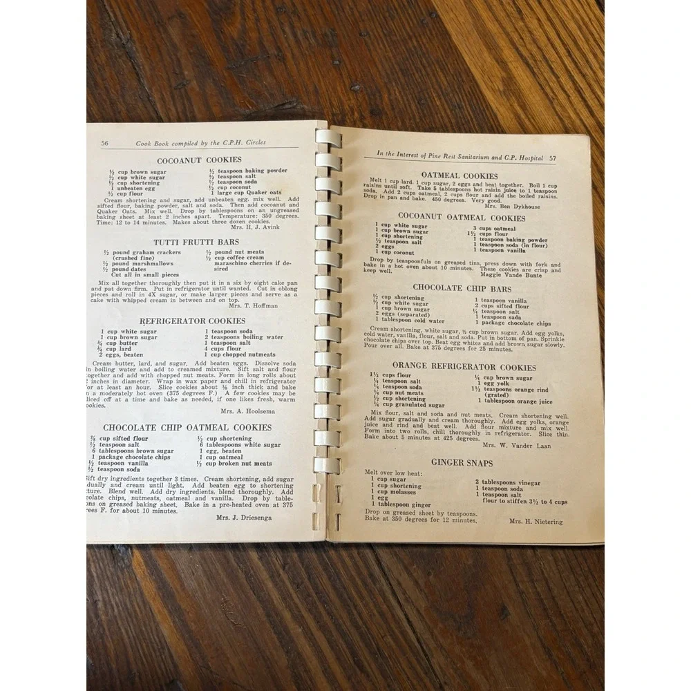 Pine Rest Sanitarium Psych Hospital COOKBOOK Grand Rapids Kalamazoo MI 1949